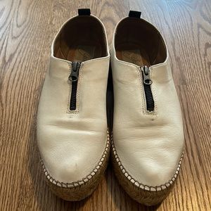 Gairro cream leather espadrilles handmade in Spain